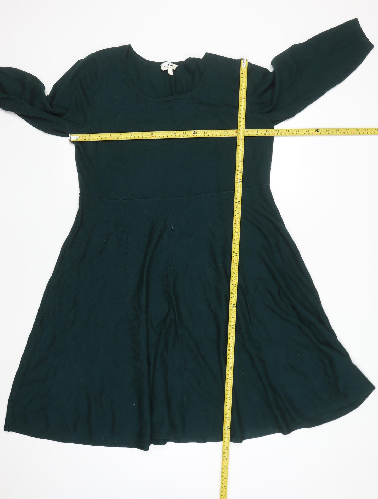 Studio 8 Women’s Green Fit & Flare Knit Dress Size 18
