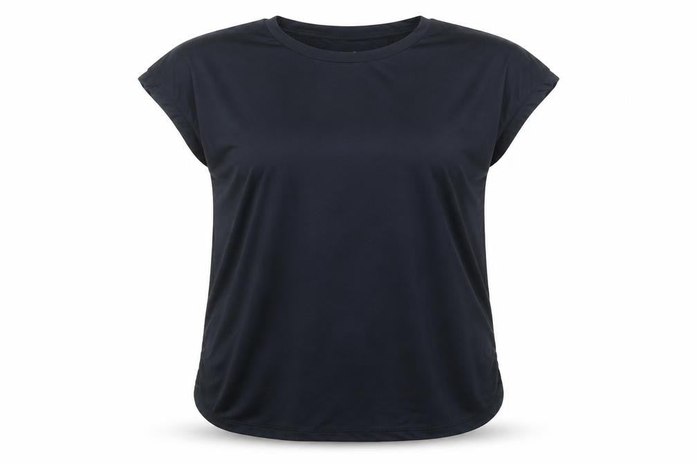 Dunnes Womens Black XS Basic Short Sleeve Stretch T-Shirt