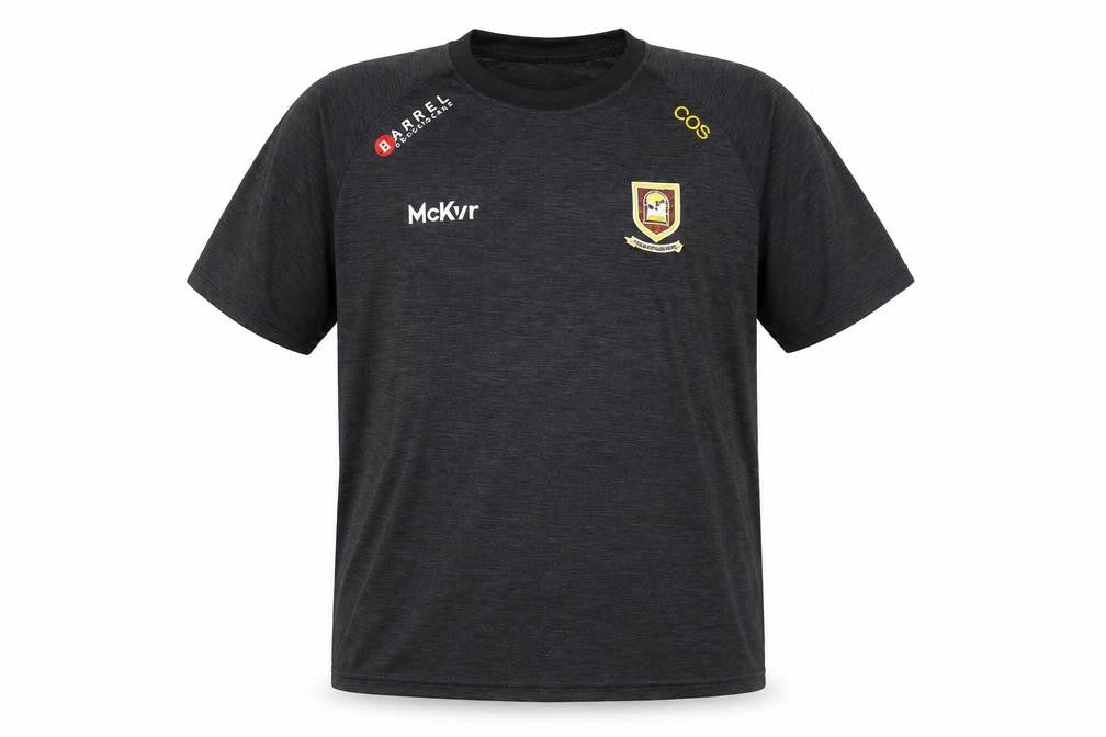 McKvr Men's Black Sports Crew Neck Short Sleeve T-Shirt L