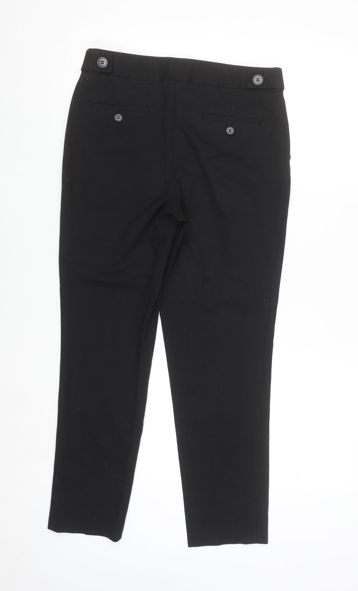 Next Women's Black Tailored Work Trousers Size 8R Slim Fit