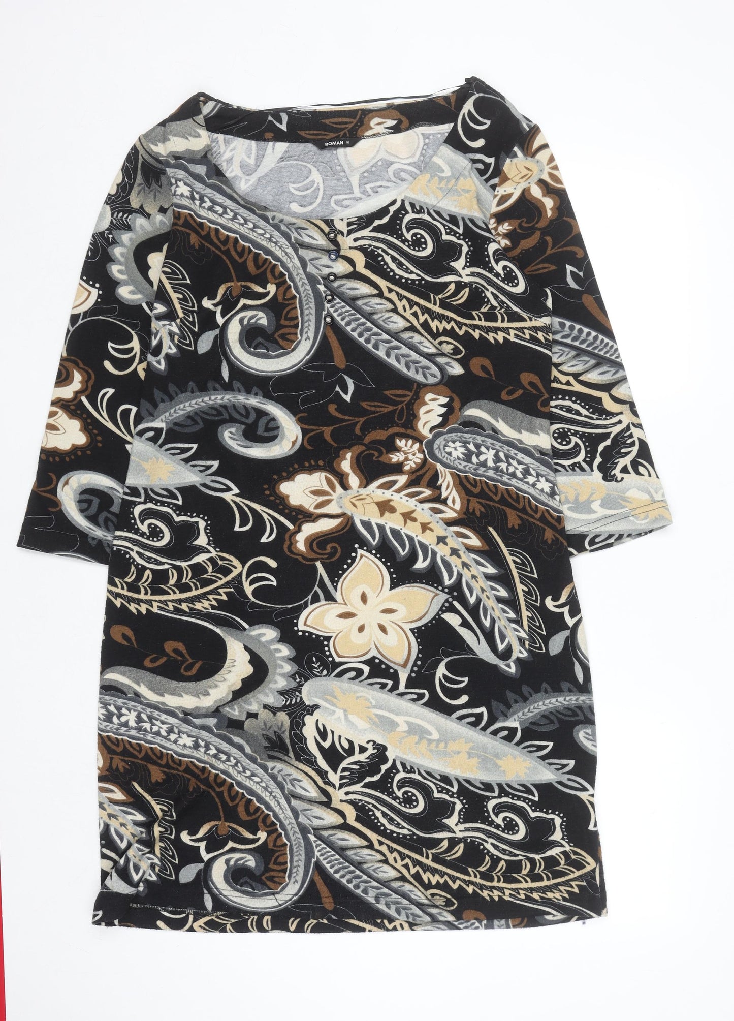 Roman Women’s Multicoloured Paisley Shift Dress Size 16