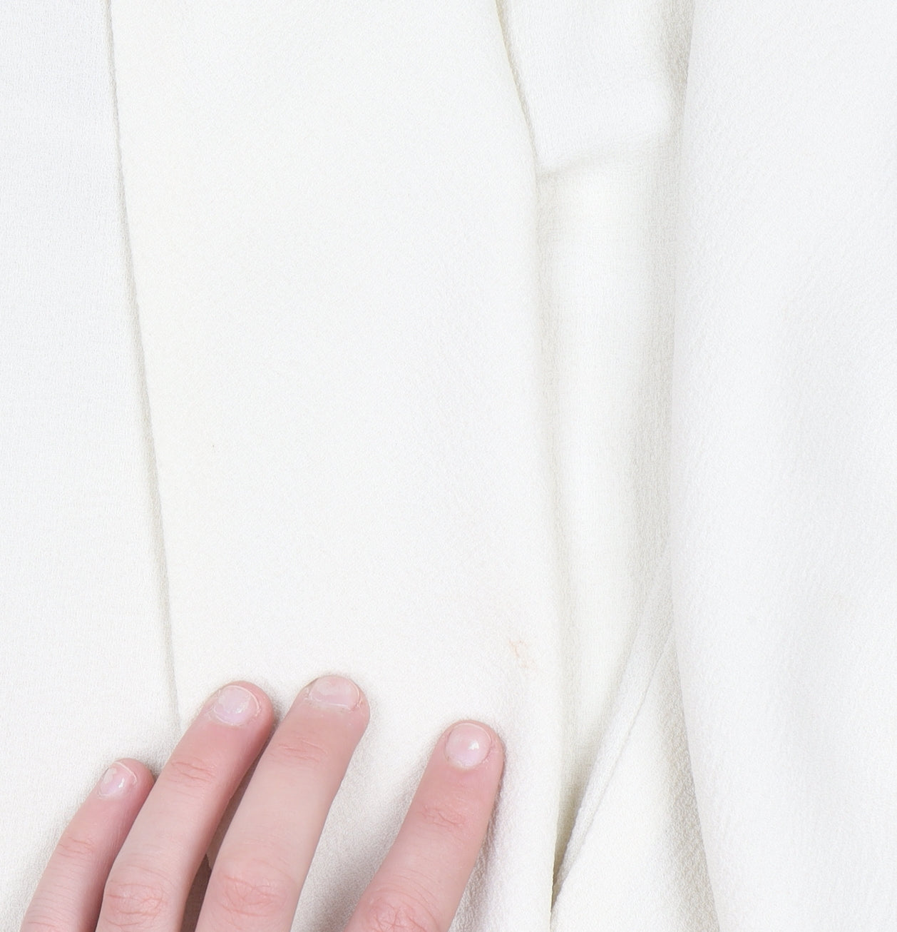 New Look Women Ivory Long Blazer Size 10 Open Front Lightweight Jacket