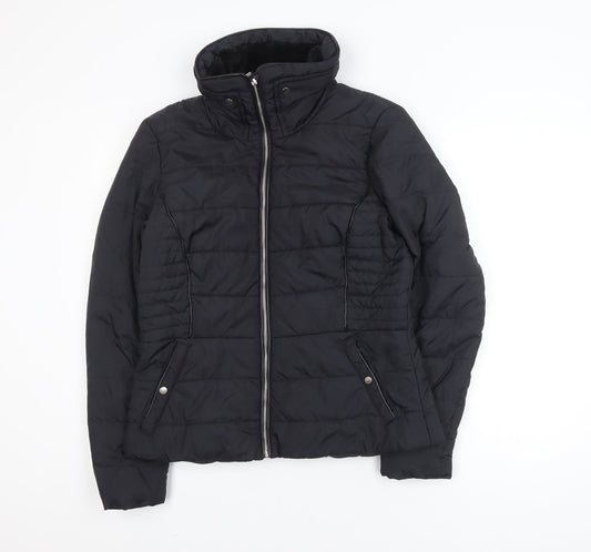Vero Moda Women's Black L Puffer Jacket with Zip Pockets