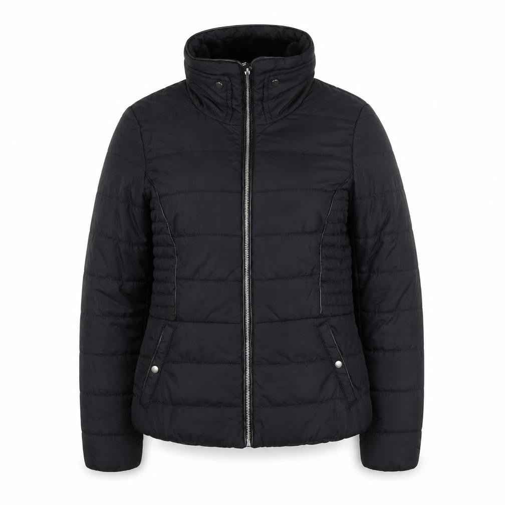 Vero Moda Women's Black L Puffer Jacket with Zip Pockets