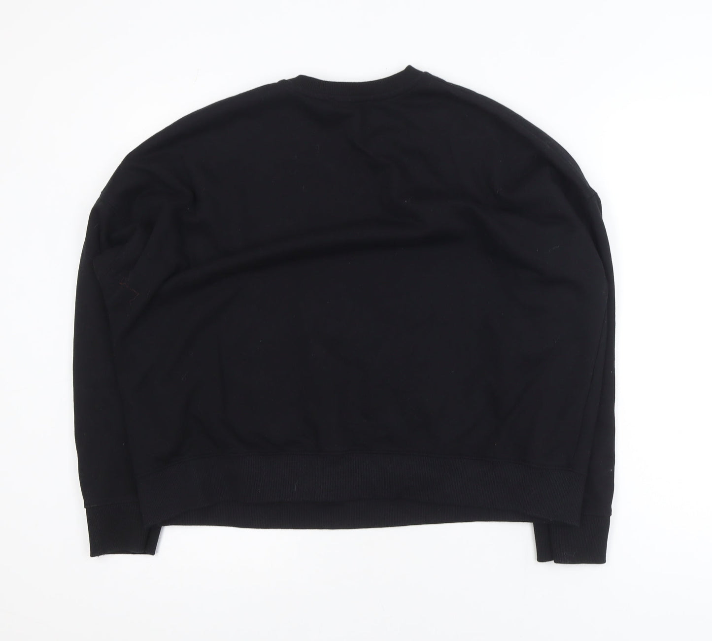 New Look Women's Black Beaded Crew Neck Pullover Jumper Size M