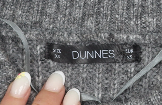 Dunnes Women's Grey 'Ciao' Chunky Knit Pullover Jumper XS