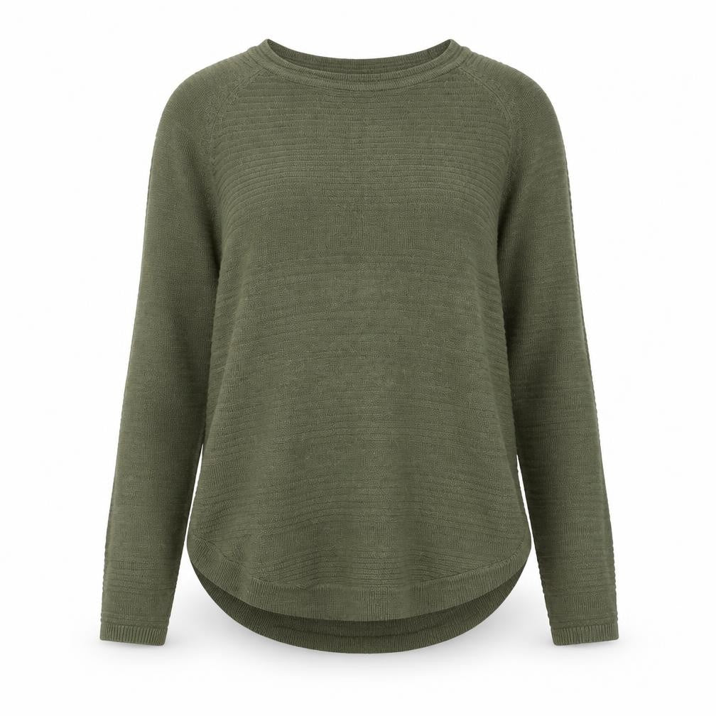 ONLY Women Green XS Crew Neck Long Sleeve Pullover Jumper