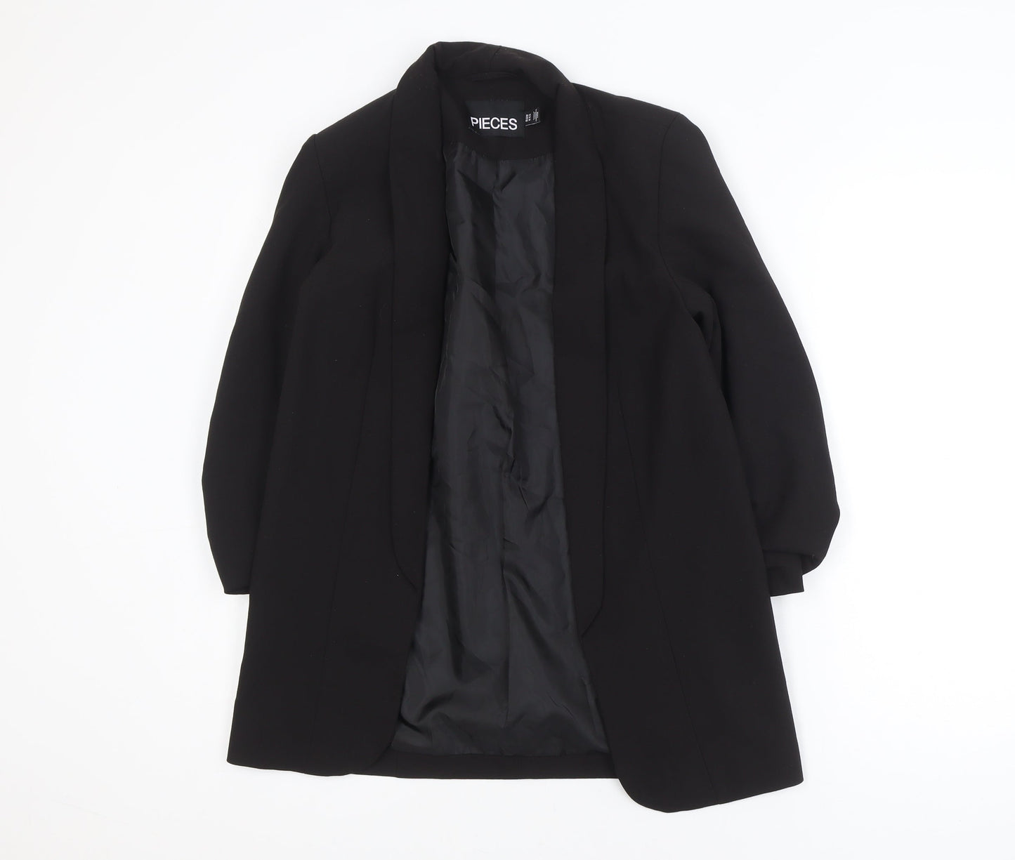 Pieces Women's Black XS Longline Blazer Jacket