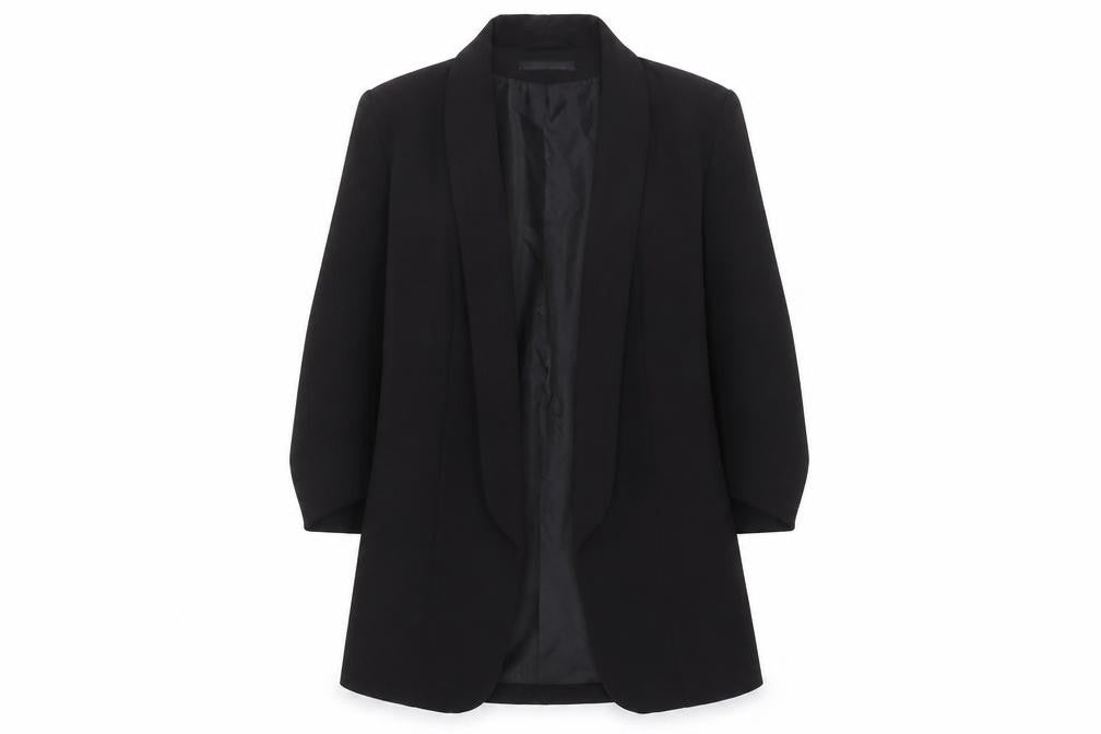 Pieces Women's Black XS Longline Blazer Jacket