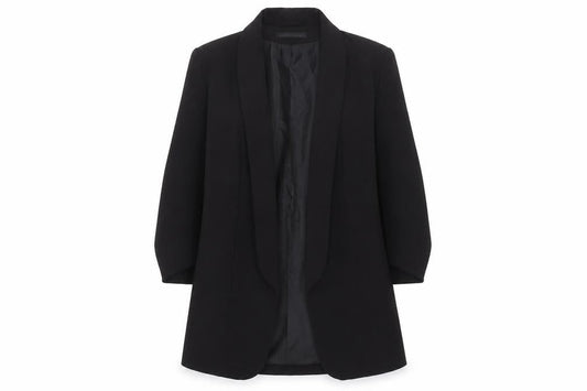 Pieces Women's Black XS Longline Blazer Jacket