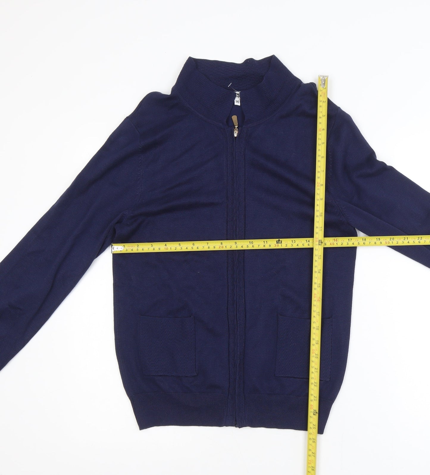 Shaws Department Stores Men's Blue Full Zip High Neck Jumper M