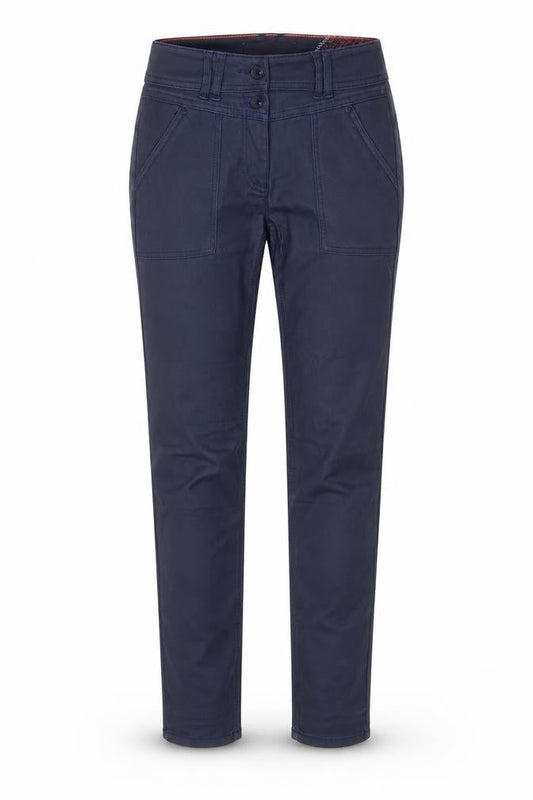 Cecil Women Blue Slim Fit Chino Trousers Size 26