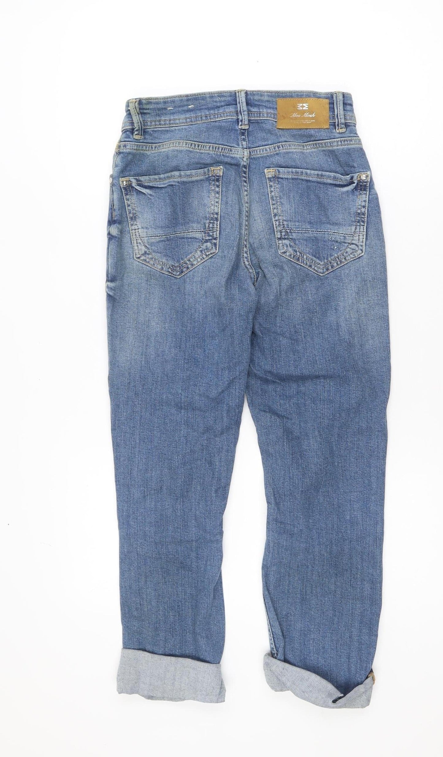 MOS MOSH Women's Blue Distressed Boyfriend Jeans Size 24