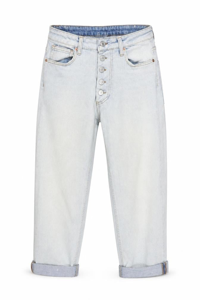 Poco by Pippa Women's Blue Button Crop Slim Fit Jeans Size 8S