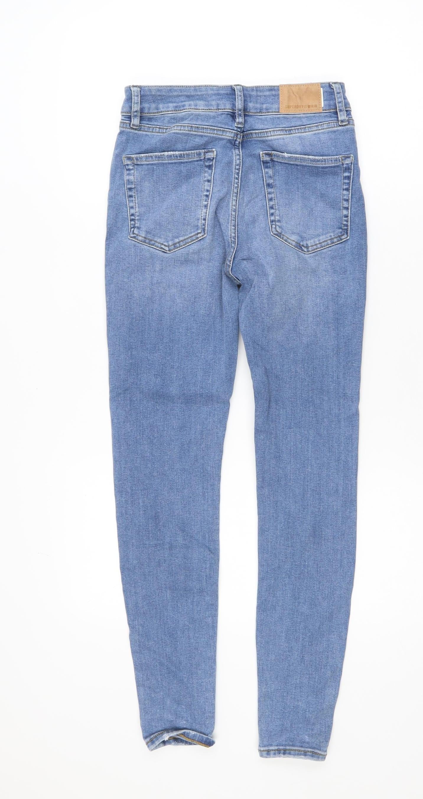 Superdry Women's Blue Skinny Stretch Jeans Size 26/30