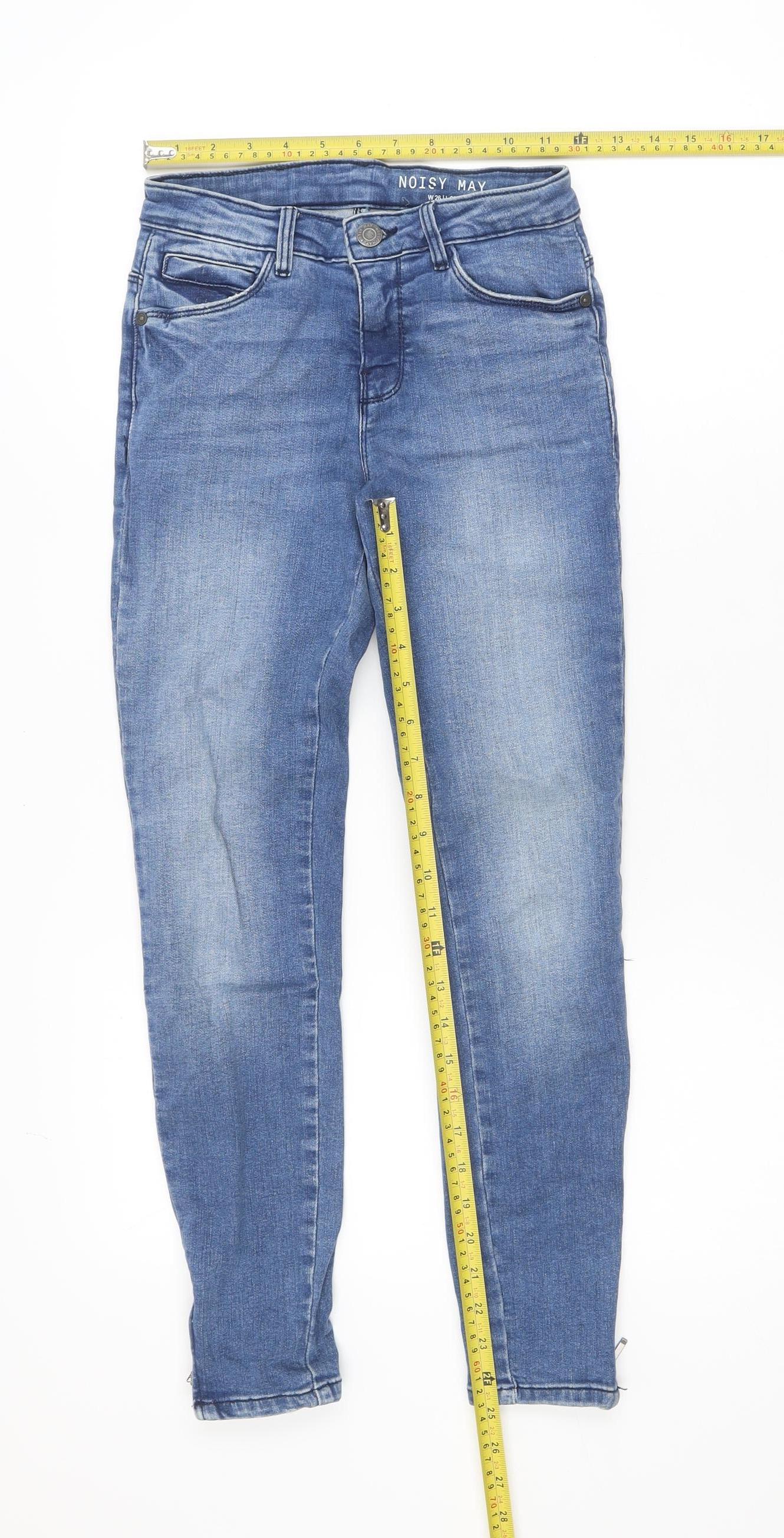 Noisy May Women's Blue Skinny Jeans 26W 30L Slim Fit Denim