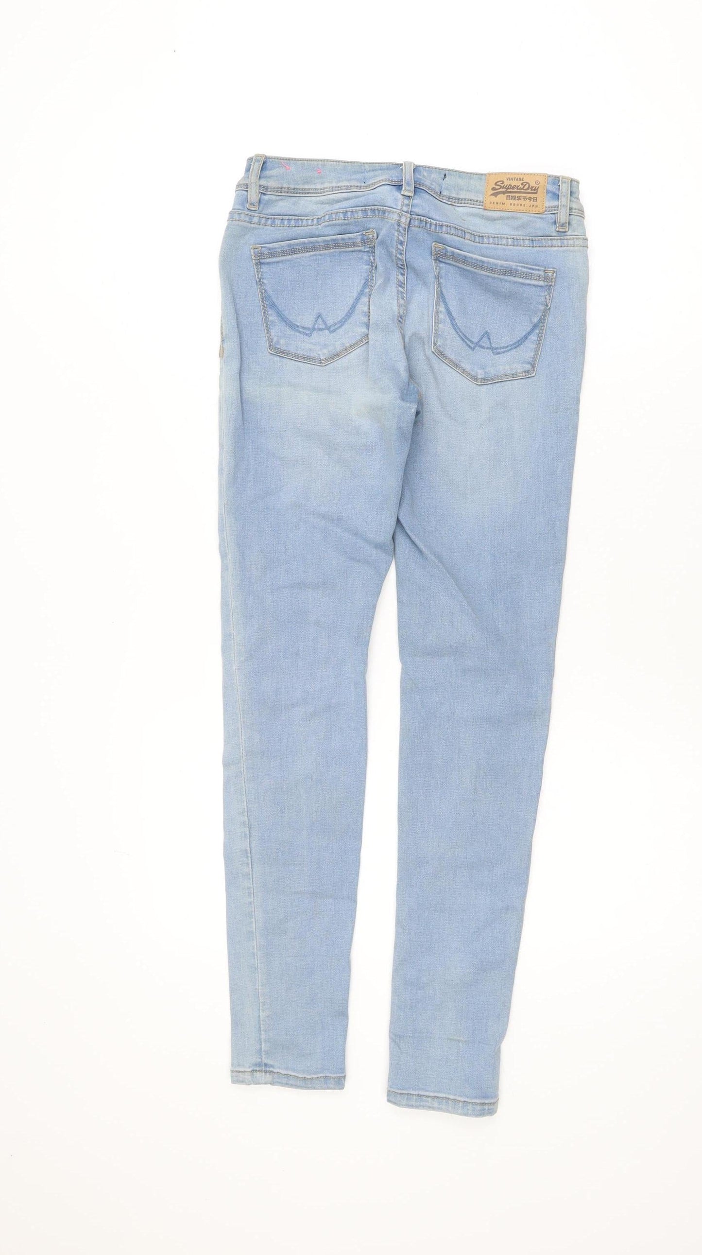 Superdry Women Blue Alexa Jegging Slim Fit Denim Jeans Size 6