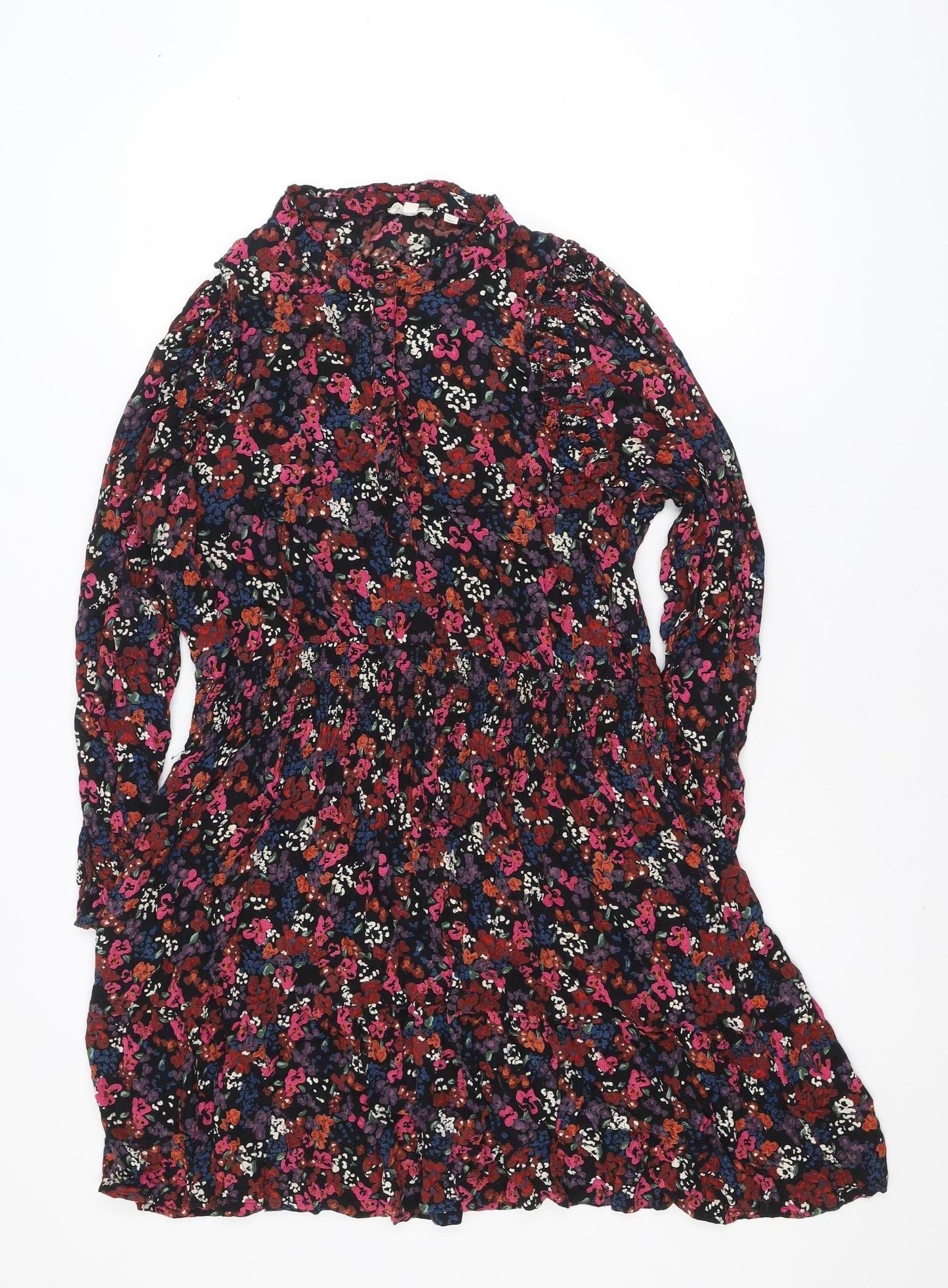 Fat Face Women's Multicoloured Floral Fit & Flare Dress Size 20