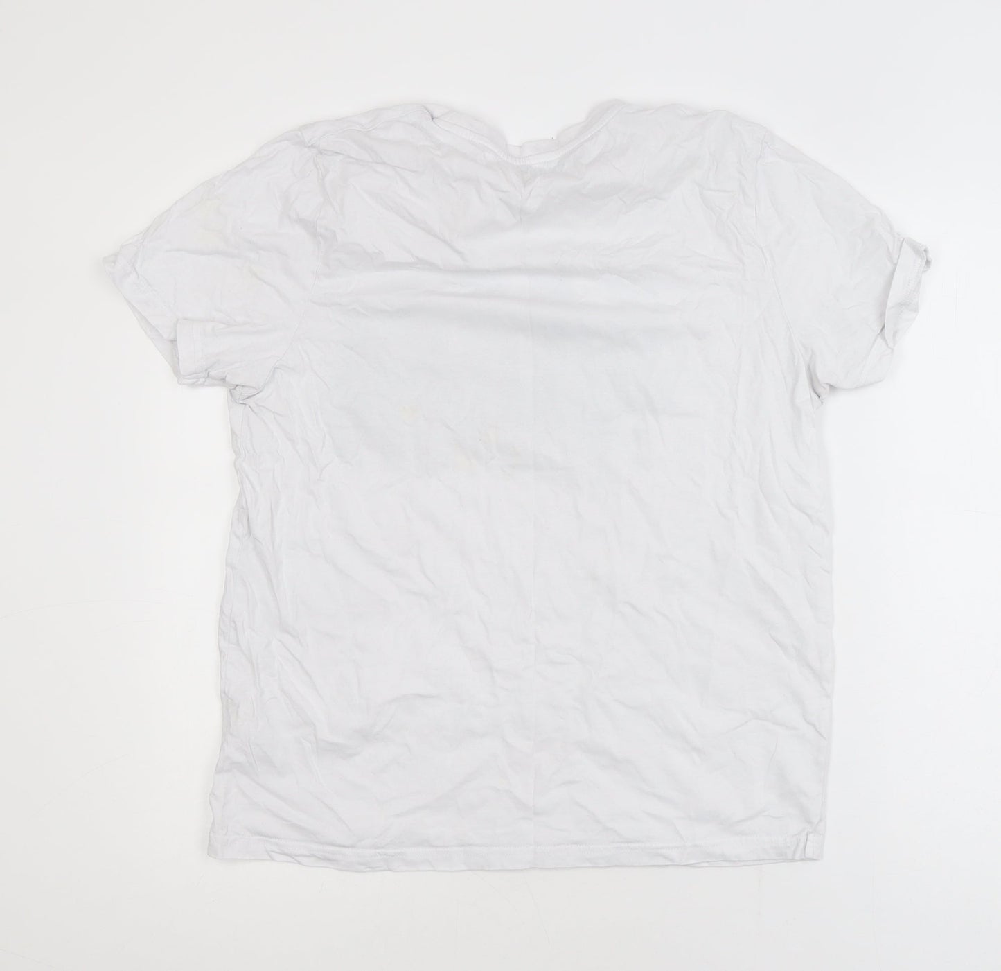 Bench Men’s White Graphic City Print Cotton T-Shirt Size L