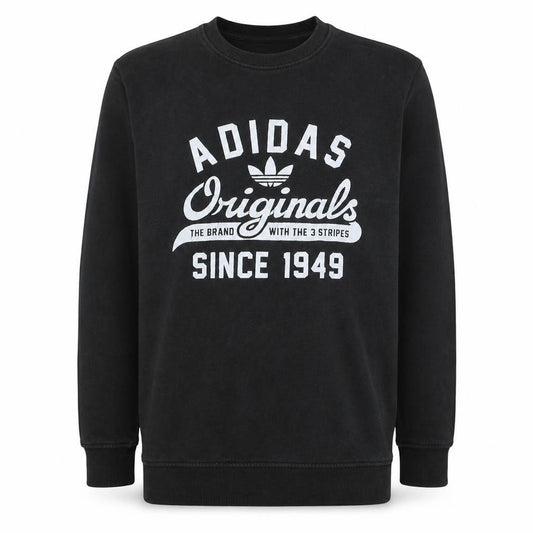 Adidas Originals Mens Black M Pullover Sweatshirt Crew Neck Logo