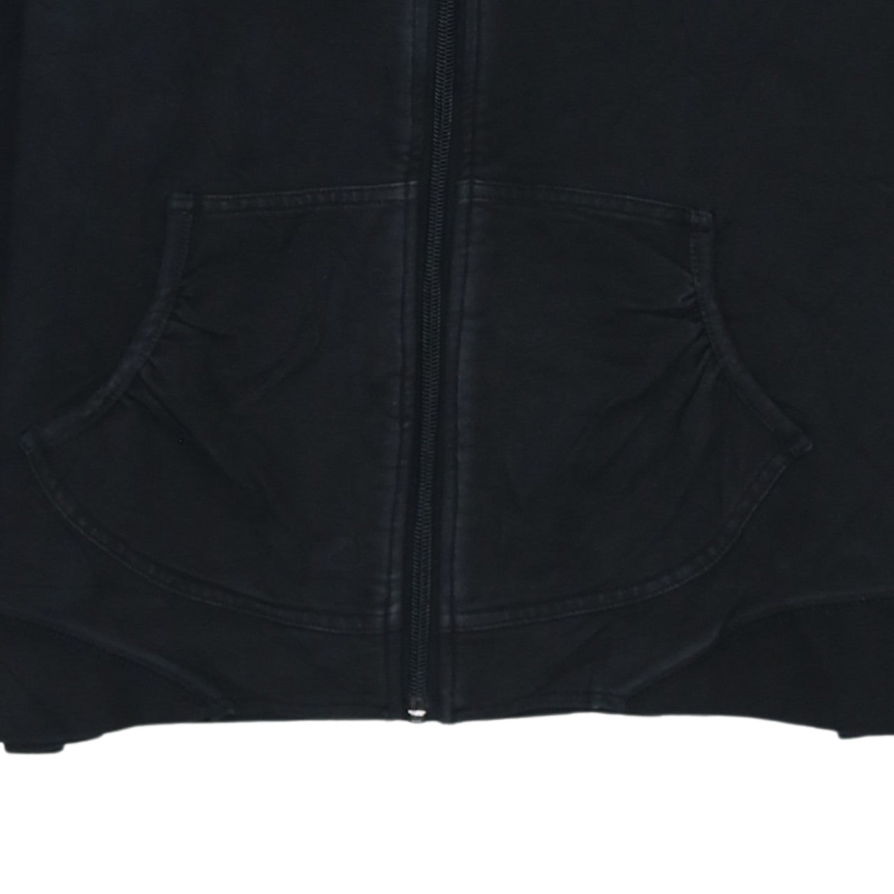 Fila Women Black Size 12 Track Jacket Full Zip Cotton Blend