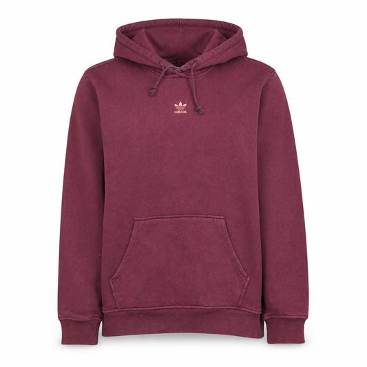 Adidas Women Burgundy Pullover Hoodie Size 16 Relaxed Fit