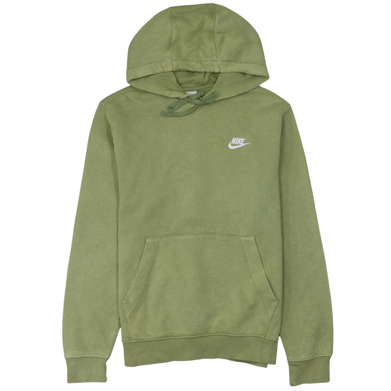 Nike Men’s Green Pullover Hoodie Size S Logo Fleece Sweatshirt