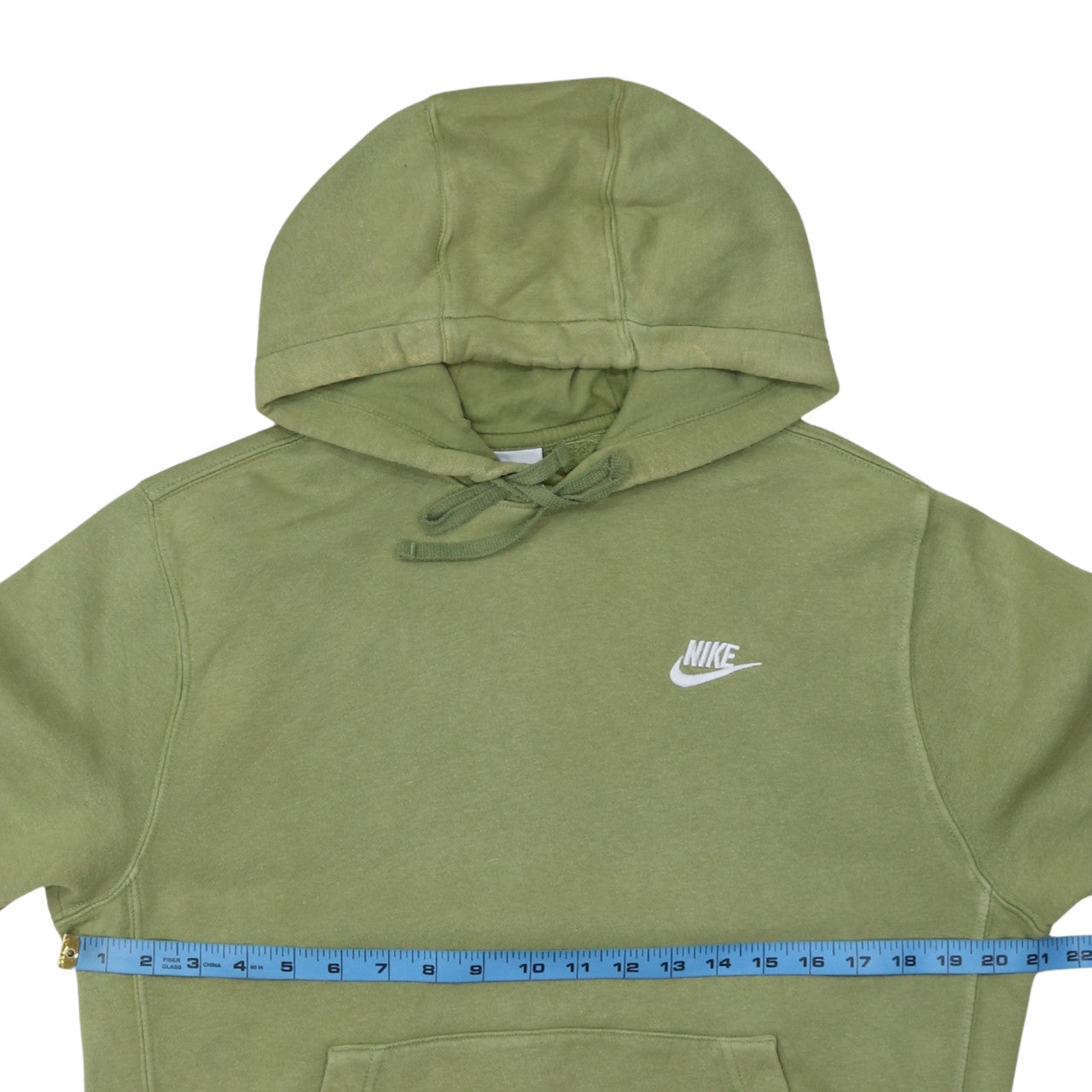 Nike Men’s Green Pullover Hoodie Size S Logo Fleece Sweatshirt