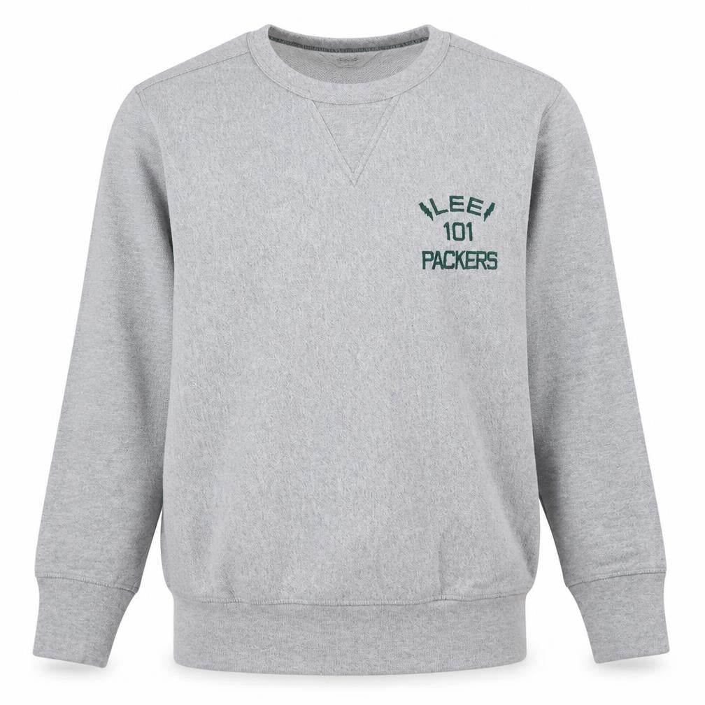 Lee 101 Grey Men's S Pullover Sweatshirt Embroidered Logo