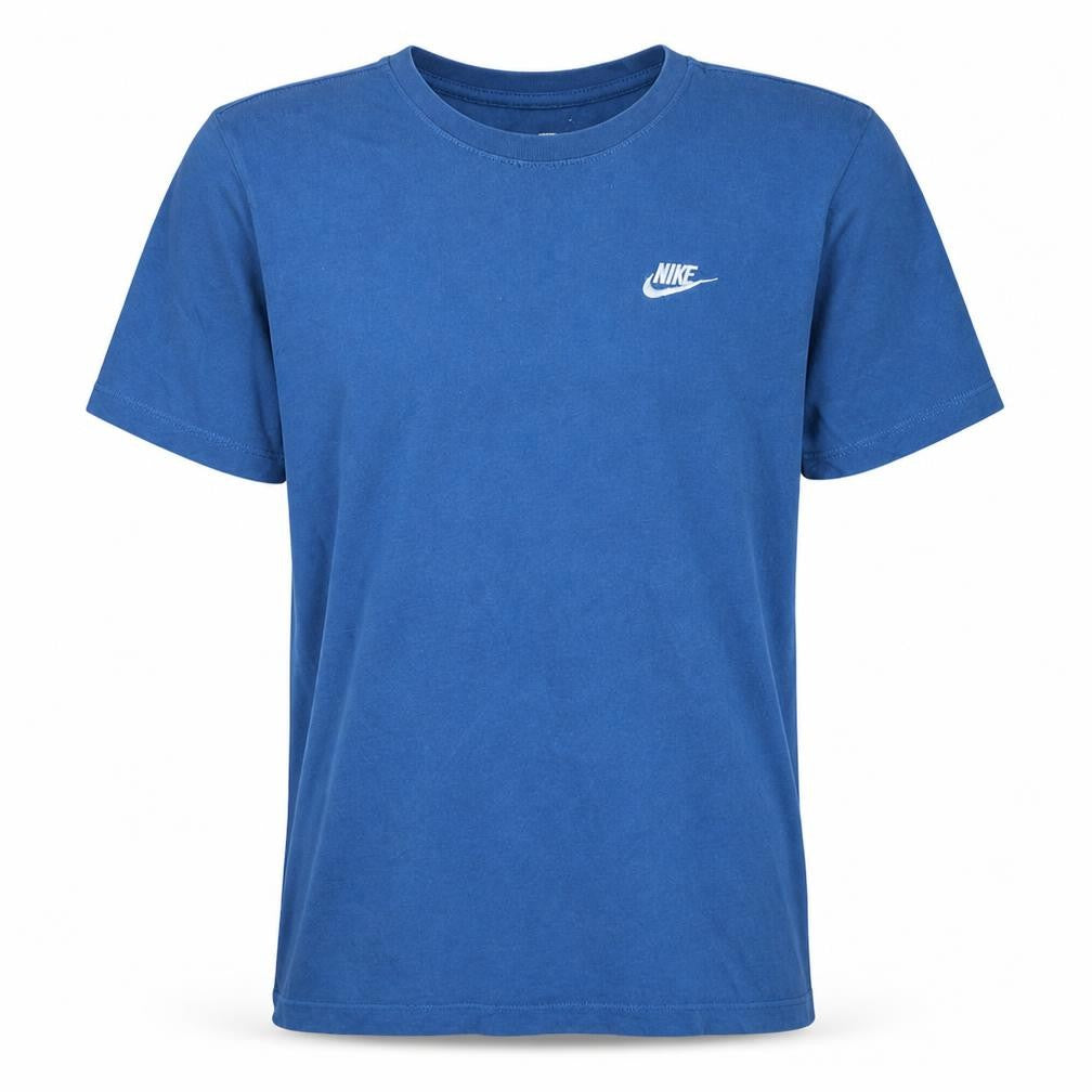 Nike Men Blue Crew Neck Cotton T-Shirt Size M