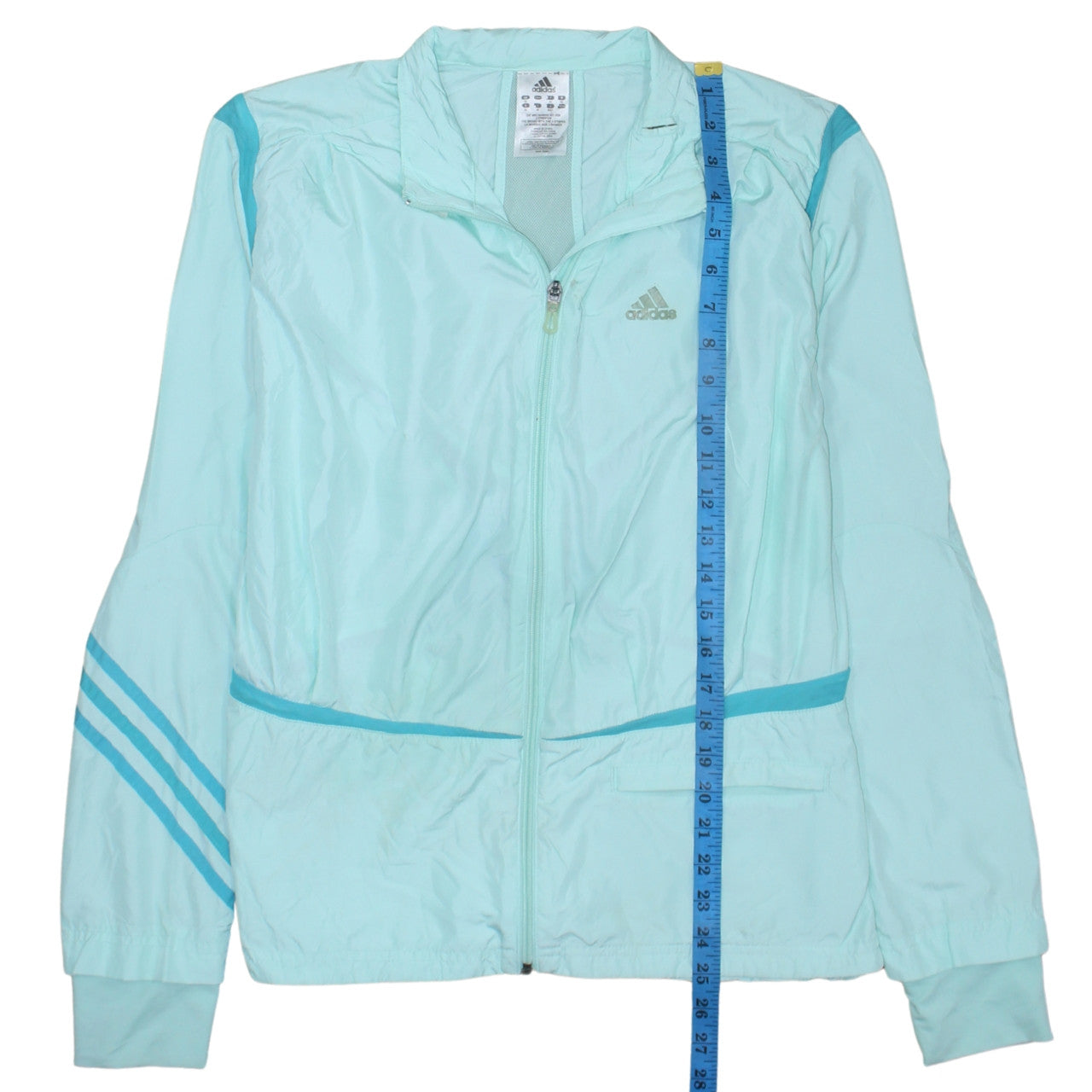 Adidas Women's Blue Lightweight Windbreaker Jacket Size 16