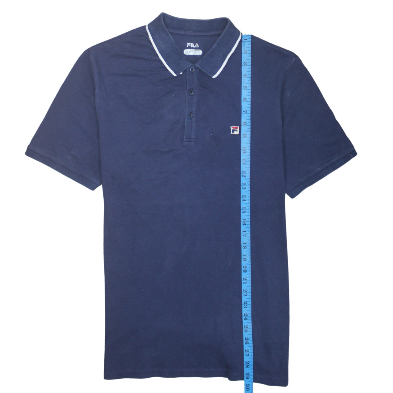 Fila Men's Blue Polo Shirt Size L Regular Fit Short Sleeve