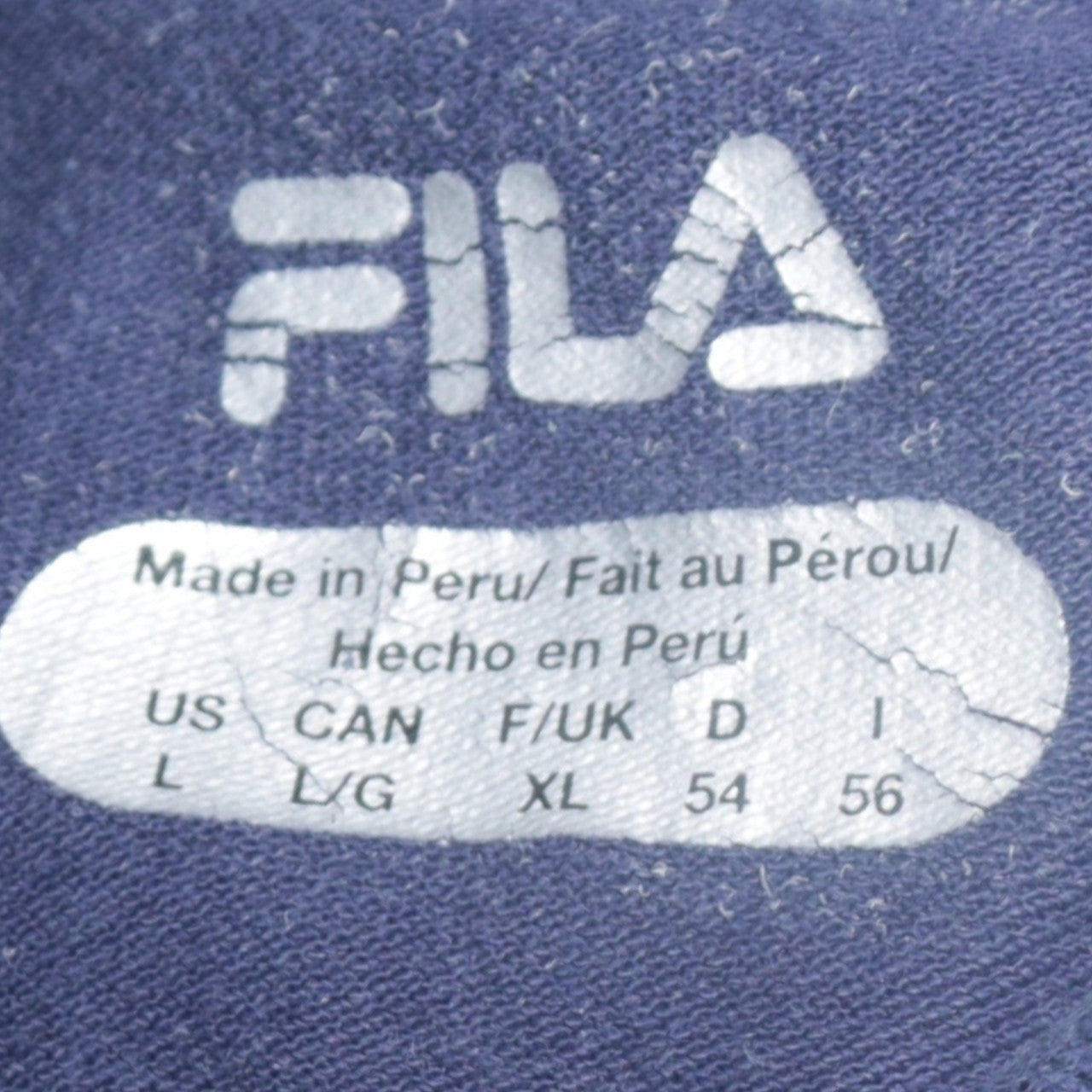 Fila Men's Blue Polo Shirt Size L Regular Fit Short Sleeve