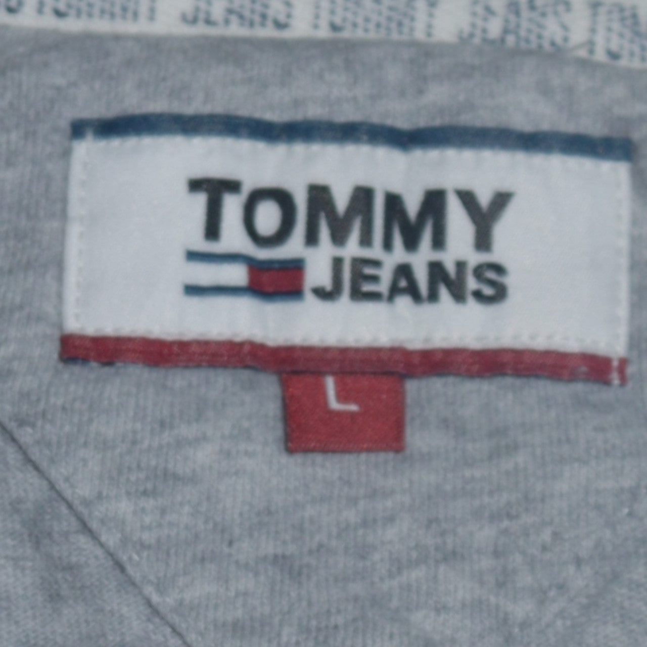 Tommy Jeans Men's Grey White Black Colourblock Crew Neck T-Shirt L