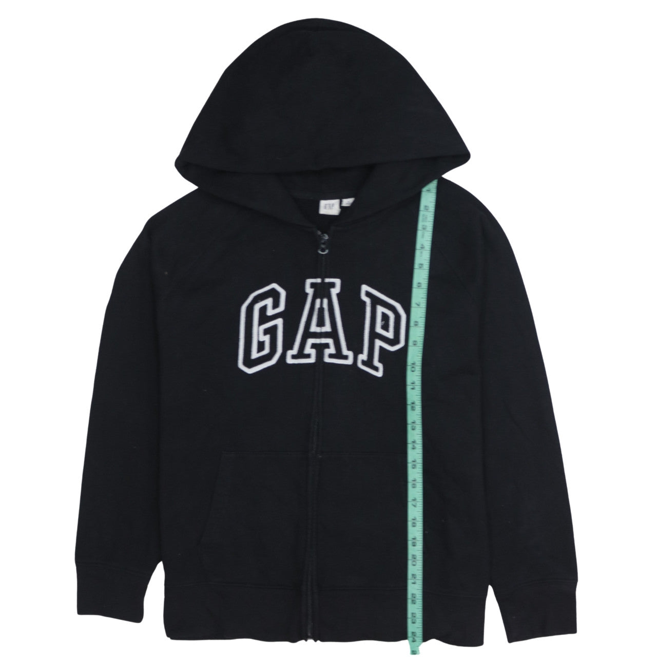 GAP Women Black XL Full Zip Hoodie Sweatshirt with Logo