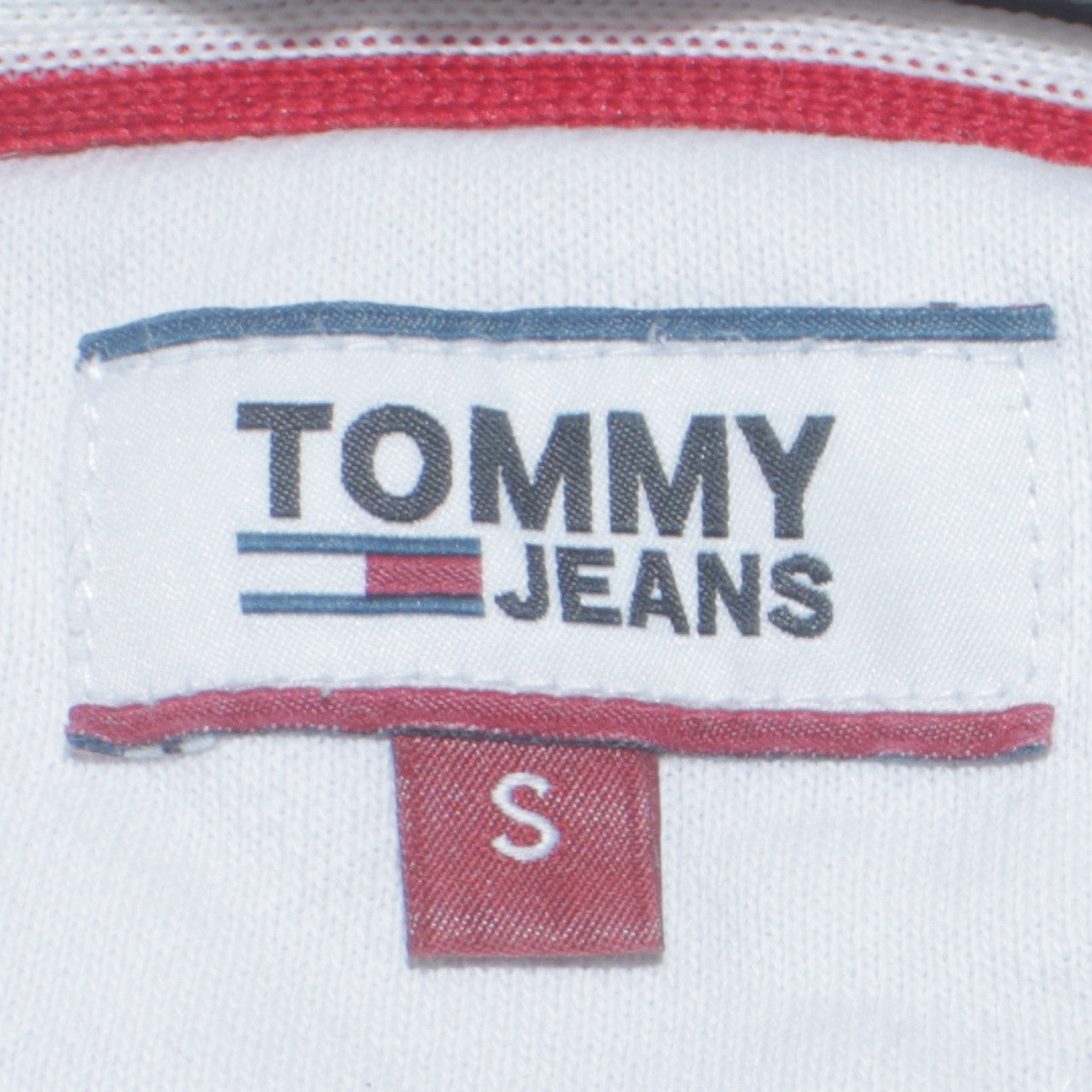 Tommy Jeans Women's White Pullover Hoodie Small New York Logo