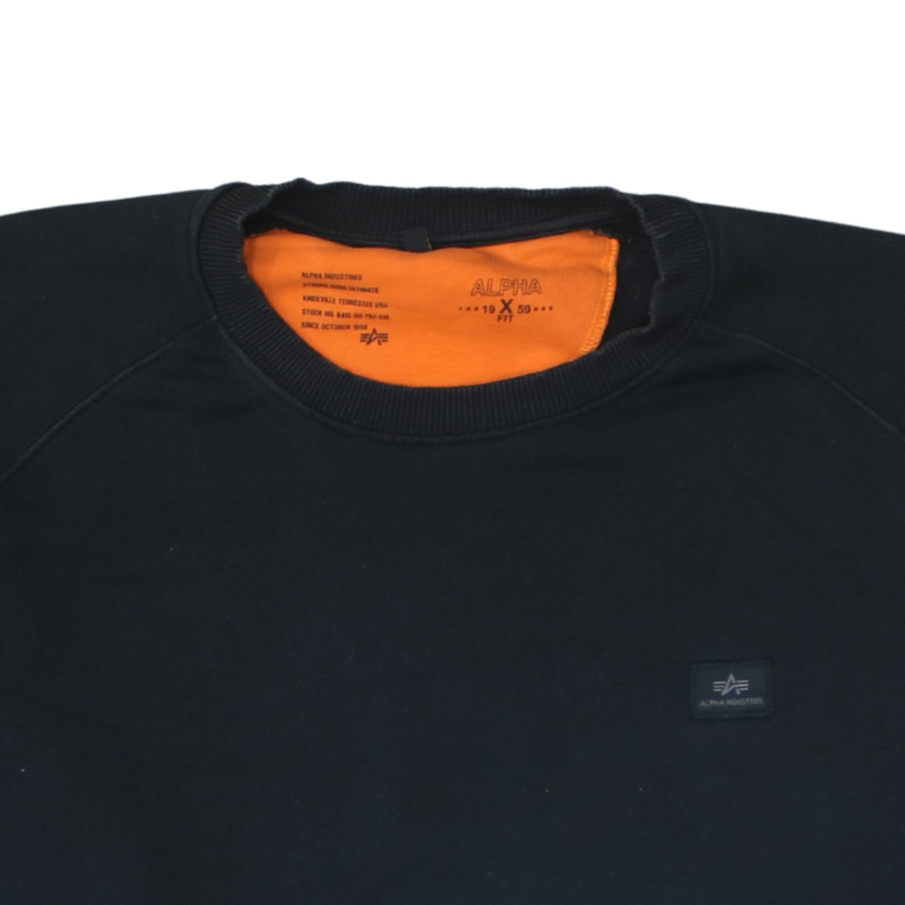 Alpha Industries Men's Black Crew Neck Sweatshirt XS Pullover