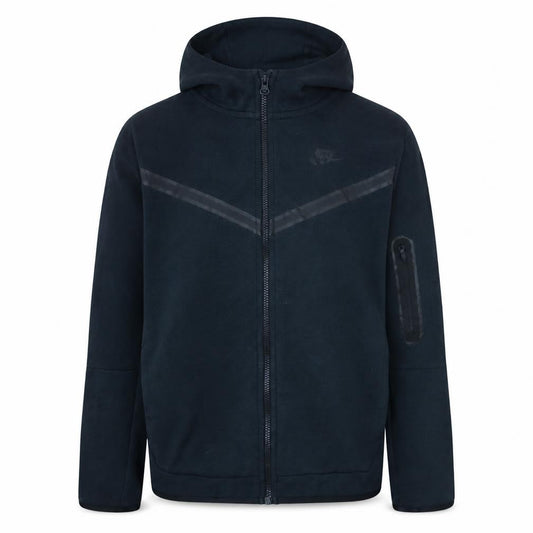 Nike Boys Black XL Full Zip Hoodie - Fleece Lined Sports Sweatshirt