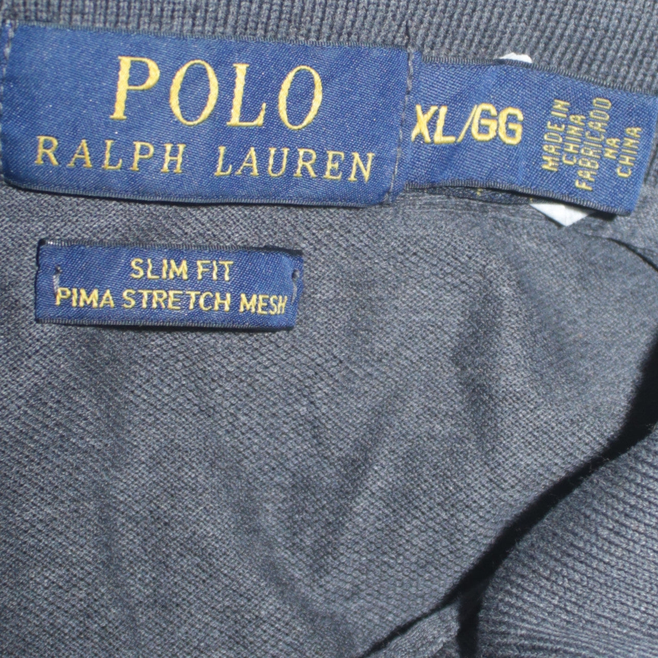 Polo Ralph Lauren Men's Black Slim Fit Pima Cotton Polo XL