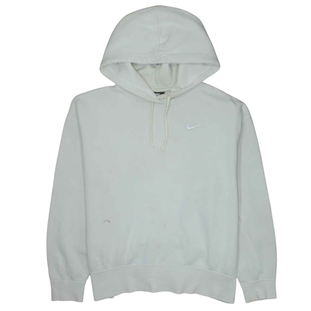 Nike Women White Hoodie Medium Pullover Classic Cotton Blend