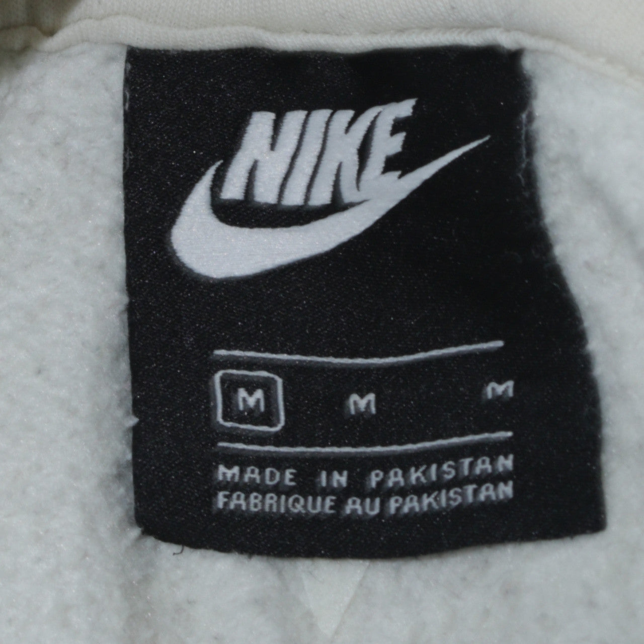 Nike Women White Hoodie Medium Pullover Classic Cotton Blend