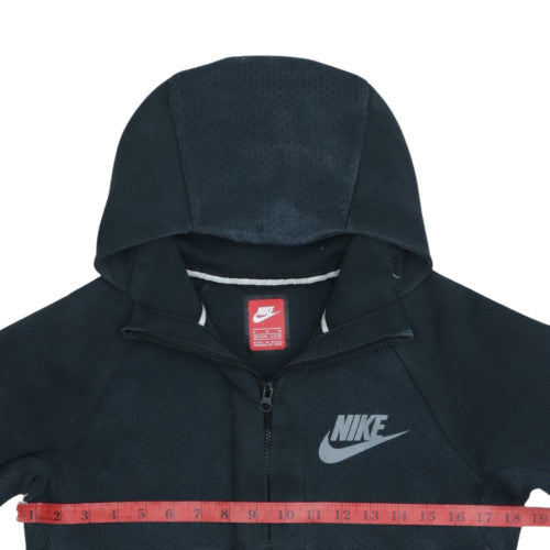 Nike Boys Black Full Zip Hooded Sweatshirt XL 13-15 Years Fleece Jacket
