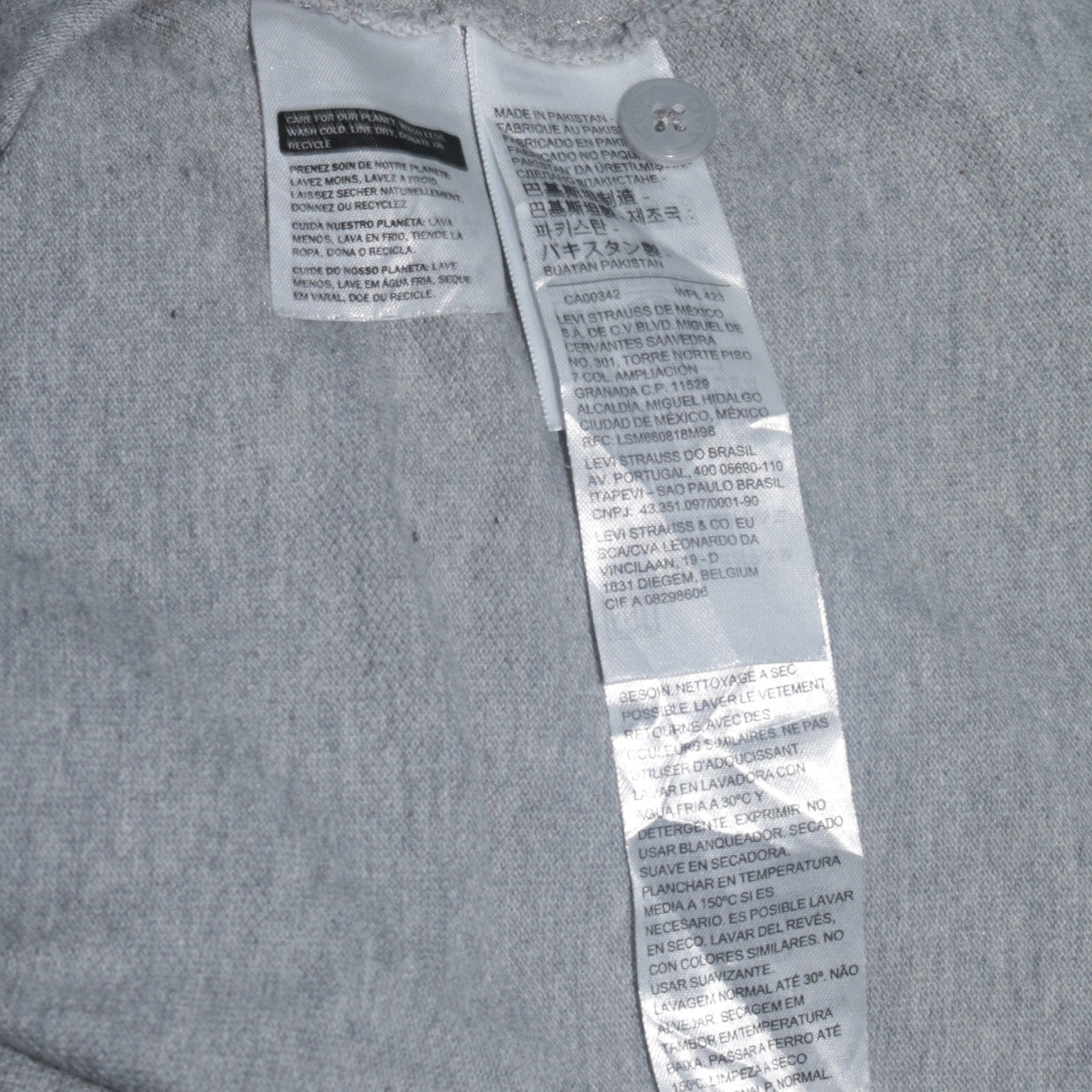 Levi's Men's Grey XL Polo Shirt Classic Cotton Casual