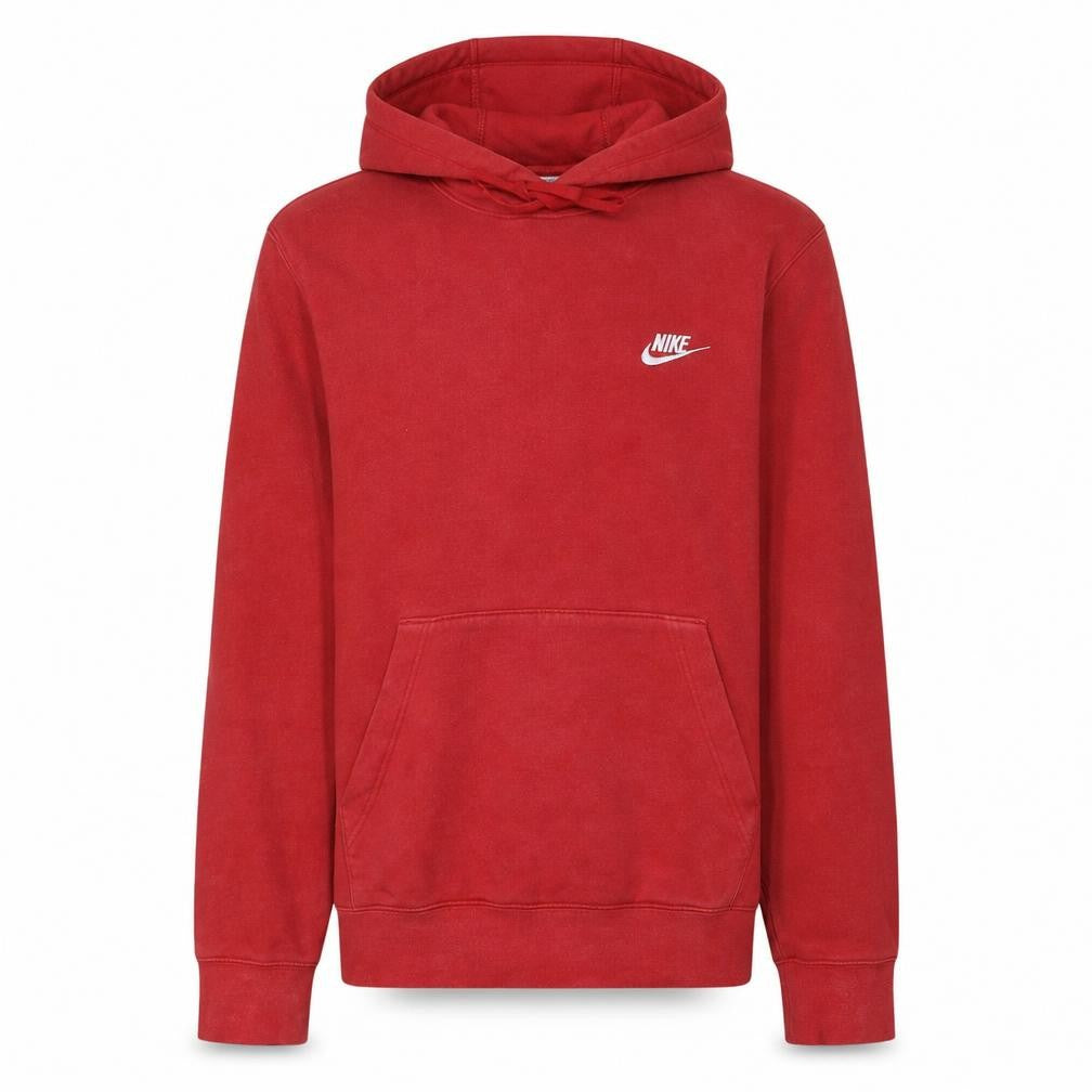 Nike Men's Red Pullover Hoodie Small Regular Fit Fleece Sweatshirt
