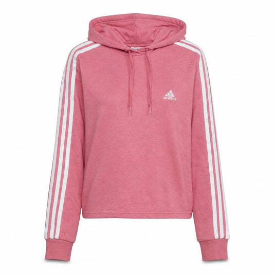 Adidas Womens Pink Pullover Hoodie Size 12-14 UK Cotton Blend