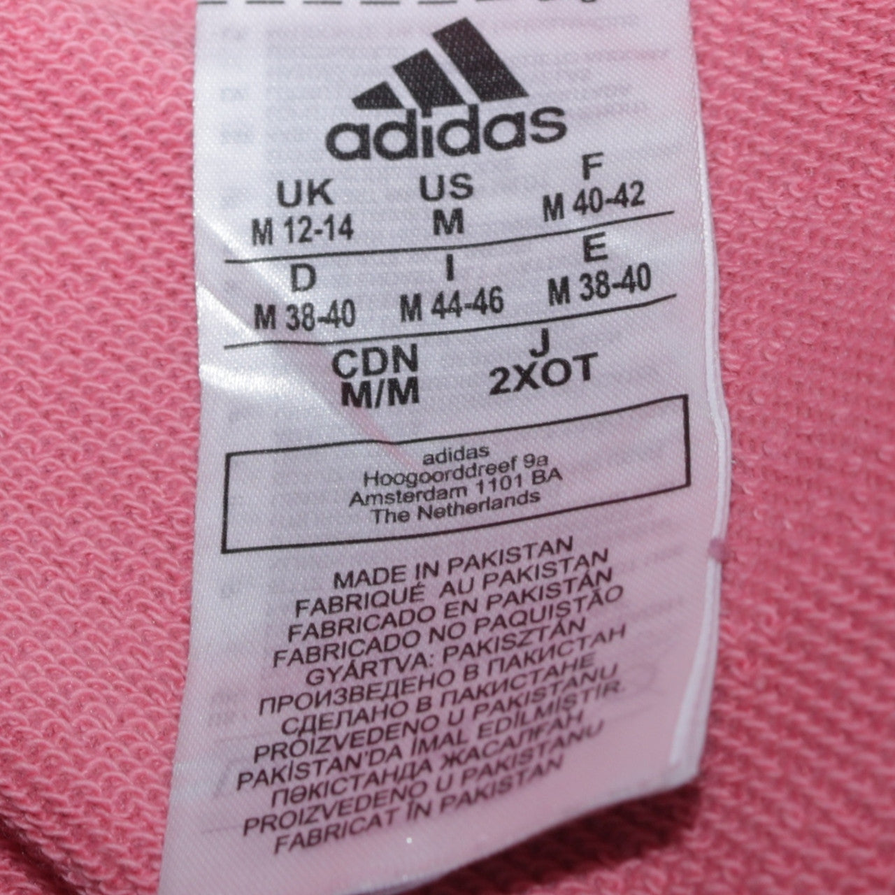 Adidas Womens Pink Pullover Hoodie Size 12-14 UK Cotton Blend