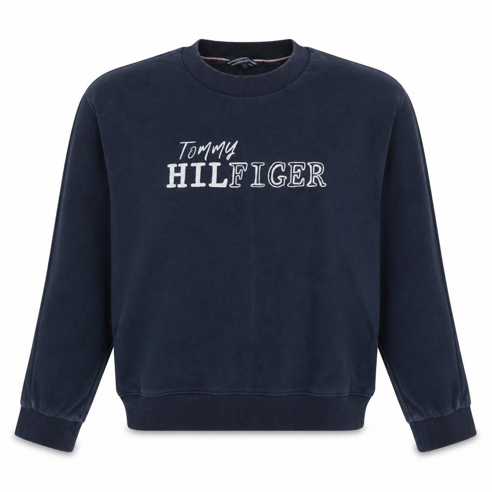 Tommy Hilfiger Women's Navy Blue Small Pullover Sweatshirt