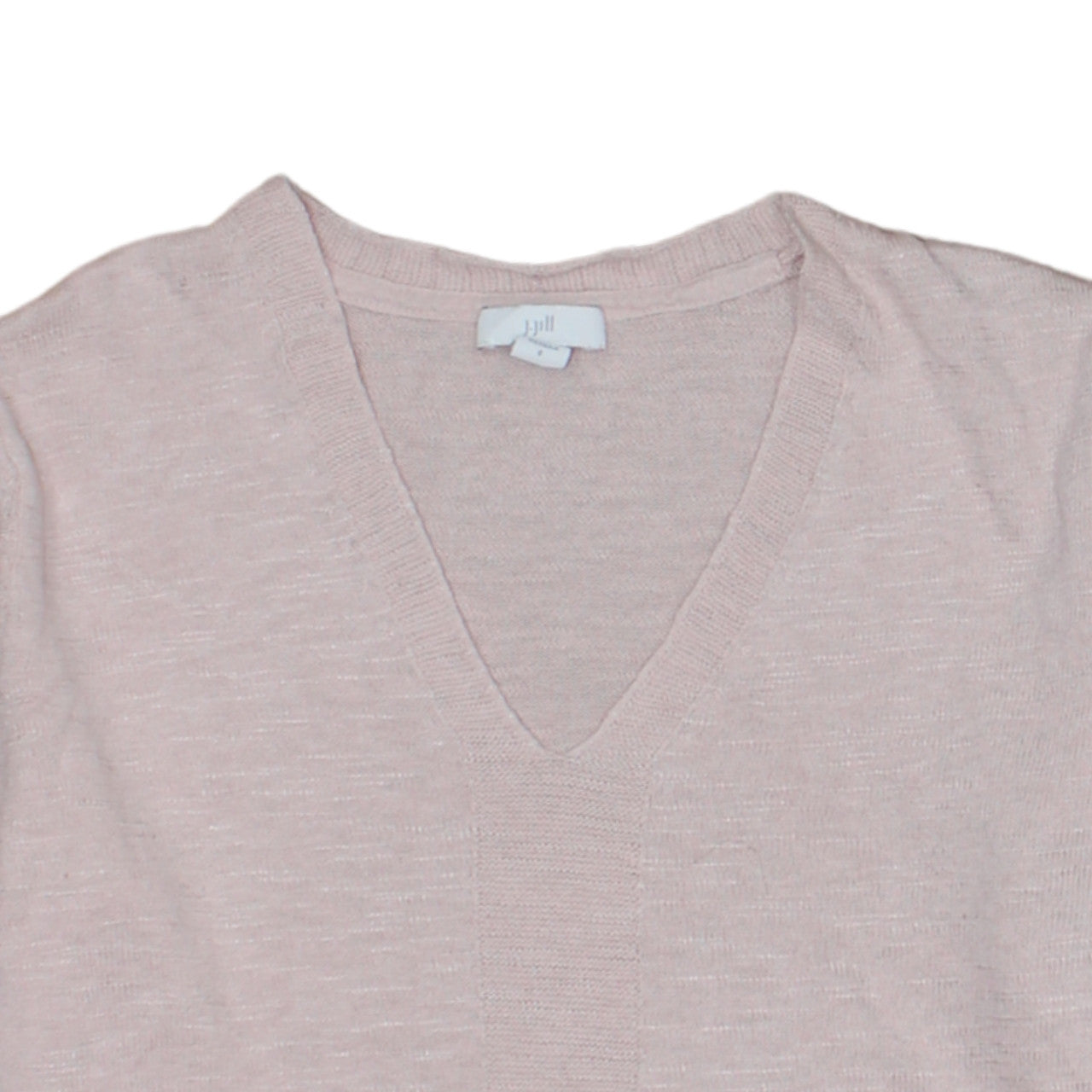 J. Jill Women's Beige V-Neck Lightweight Knit Jumper Size S