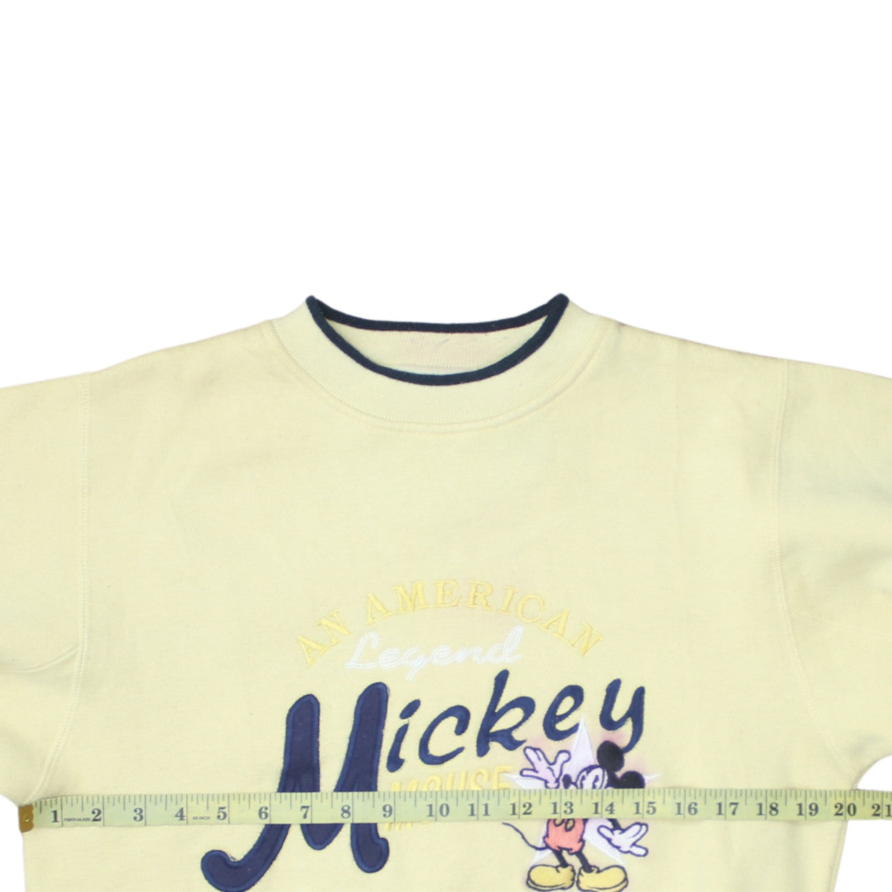 Disney Mickey & Co Women Yellow Pullover Sweatshirt M