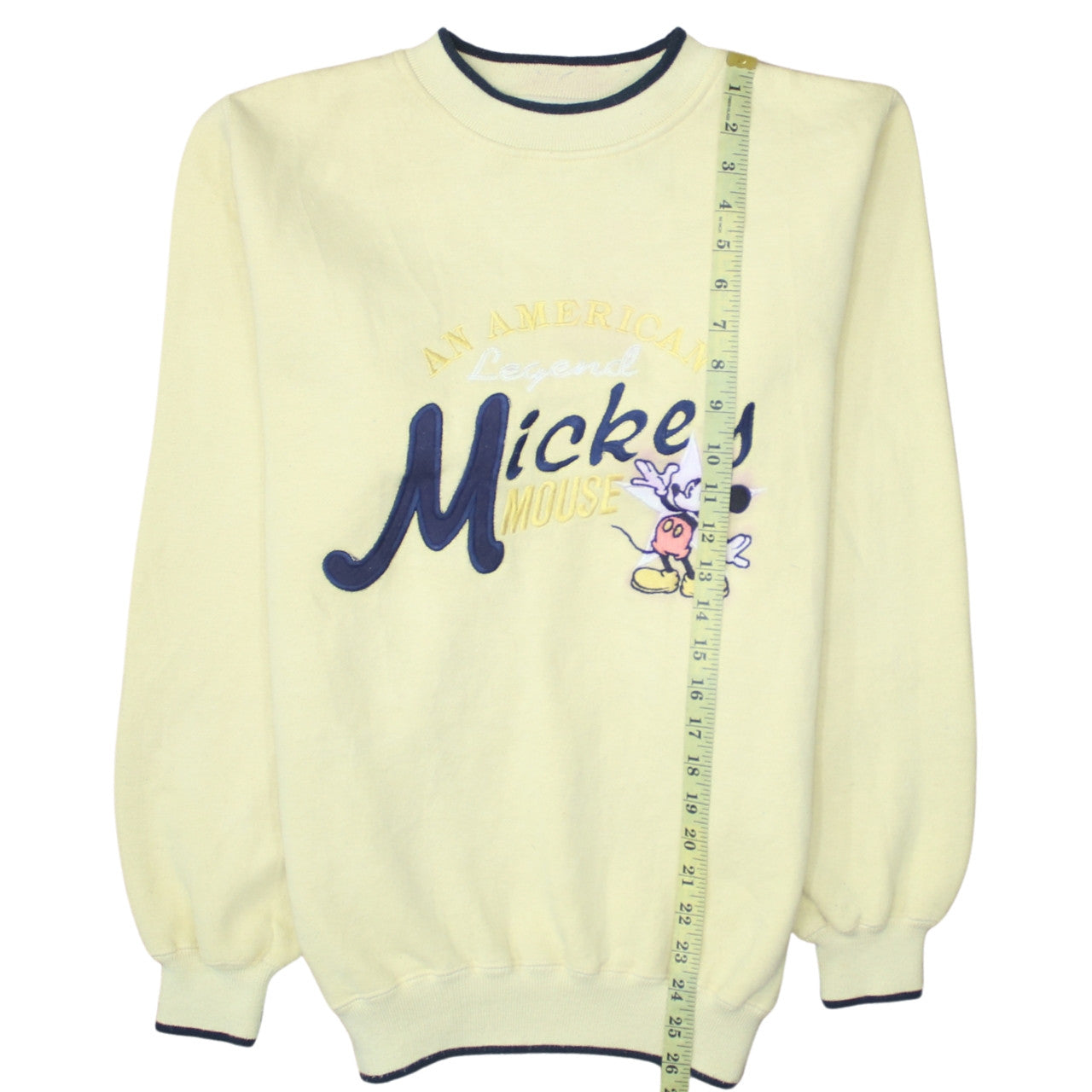 Disney Mickey & Co Women Yellow Pullover Sweatshirt M